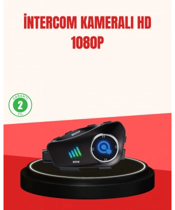 Q28 Kameralı Motosiklet Kask Kulaklık Bluetooth 5.3 Su Geçirmez 1080P HD