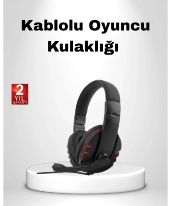 Rahat ve Dayanıklı Mikrofonlu Oyun Kulaklığı – Stereo Ses, Ayarlanabilir Kafa Bandı