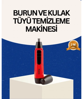 Raks Kırmızı Tüy Temizleme Cihazı Kulak Burun Pilli Ergonomik