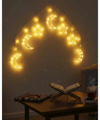 Ramazan Dekorasyon İçin Büyük Ay Yıldız Led Işık