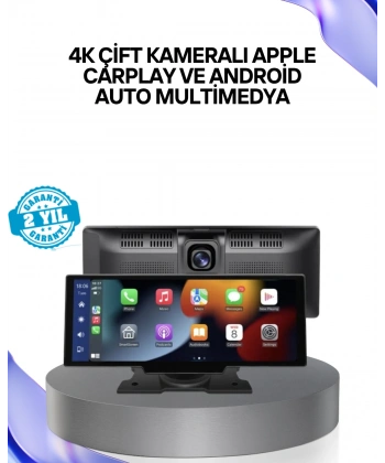 Renault Megane, Clio, Symbol, Captur, Toyota Corolla, Yaris, C-HR, Ford Focus, Fiesta Uyumlu Kablosuz CarPlay Multimedya 10.26” Dokunmatik Ekran
