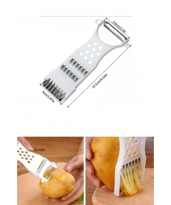 Rende Soyacak 5 Fonksiyonlu Sebze Meyve Soyucu Patates Havuç Salatalık Zencefil Doğrayıcı