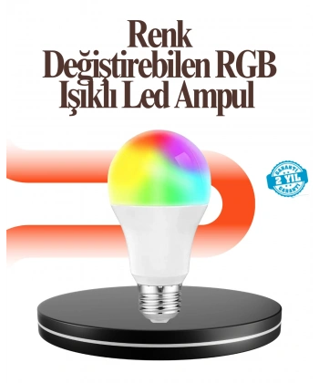 Renk Değiştiren RGB LED Ampul 16 Renk Uzaktan Kumandalı 2025 Model