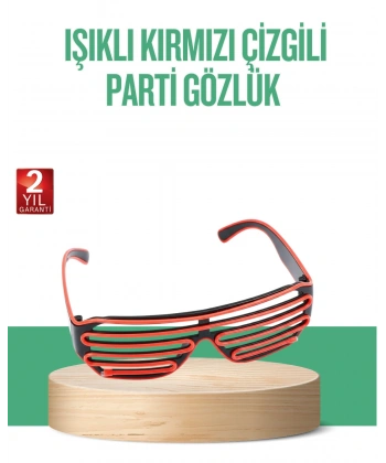 Renkli Işıklı Gözlük Eğlenceli Gece Aksesuarı