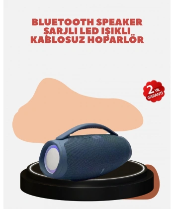 Renkli LED Efektli Suya Dayanıklı Taşınabilir Kablosuz Hoparlör