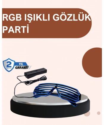 Renkli LED Işıklı Eğlence Gözlüğü Parti Aksesuarı