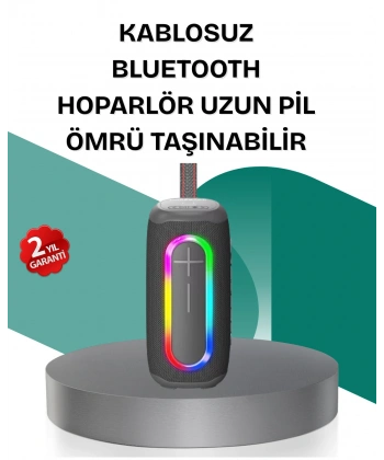Renkli LED Işıklı Kablosuz Hoparlör IP67 Sertifikalı