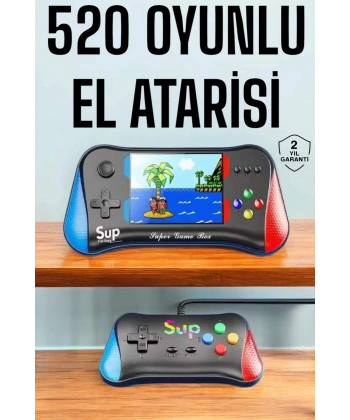 Retro 500 Oyunlu Nostaljik Oyunlu El Atari Gamebox Oyun Konsolu Çift Destekli