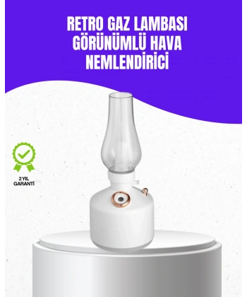 Retro Gaz Lambası Görünümlü Ledli Buhar Püskürtücü Aroma Difüzör
