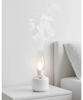 Retro Gaz Lambası Tasarımlı USB Şarjlı Aroma Difüzörü 280 ml Nano Mist Nemlendirici