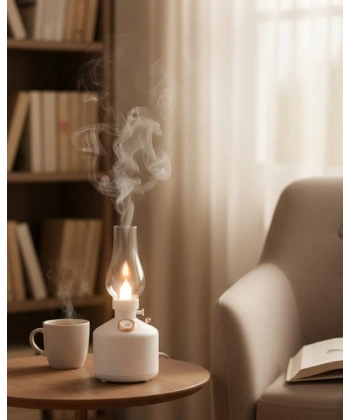 Retro LED Işıklı 1200 mAh Şarjlı Aroma Difüzörü 280 ml Su Kapasiteli