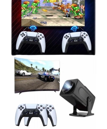 Retro Video Oyunu Konsolu Android Tv El Oyun Konsolu WIFI Taşınabilir Projeksiyon Cihazı