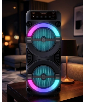 RGB Işıklı Bluetooth Hoparlör Kablosuz Taşınabilir Stereo Speaker