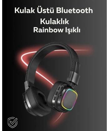 RGB Işıklı Katlanabilir Bluetooth 5.3 Kulak Üstü Kulaklık