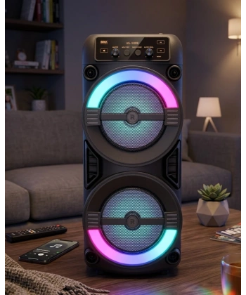 RGB Işıklı Taşınabilir Bluetooth Hoparlör Güçlü Stereo Ses