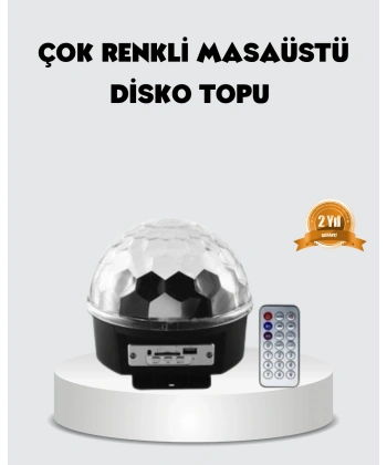 RGB LED Disko Topu Projektör – Ev Partileri, Doğum Günleri ve Eğlence İçin Işık Şovu