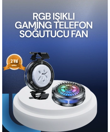 RGB LED Telefon Soğutucu Fan Yüksek Hızlı Soğutma  Cooler