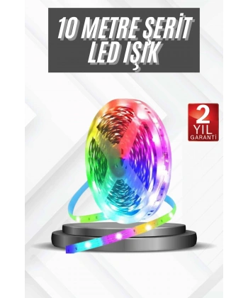 RGB Şerit Led 10 Metre Led Işık Kumanda ile Kontrol RGB