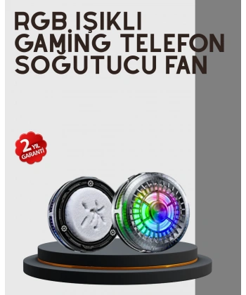 RGB  Telefon Fanı Sessiz Soğutucu Tüm Akıllı Telefonlara Uygun