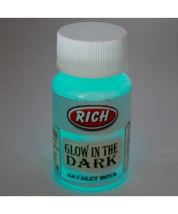 Rich 3002 Natural Turkuaz Karanlıkta Parlayan Hayalet Boya 50 cc