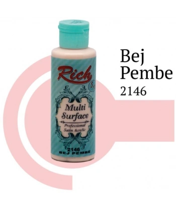 Rich Multi Surface 2146 Bej Pembe Akrilik Boya 120 cc
