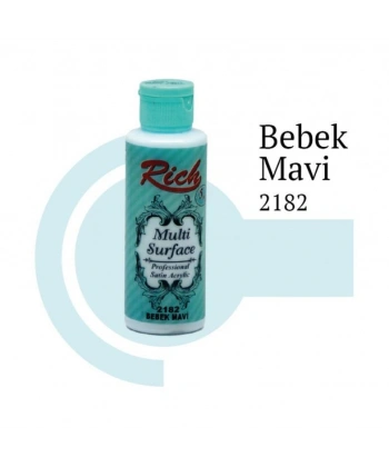 Rich Multi Surface 2182 Bebek Mavi Akrilik Boya 120 cc