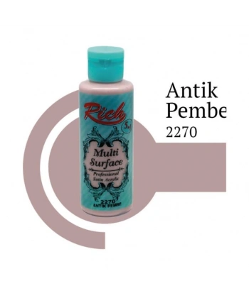 Rich Multi Surface 2270 Antik Pembe Akrilik Boya 120 cc