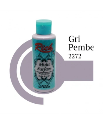 Rich Multi Surface 2272 Gri Pembe Akrilik Boya 130 cc