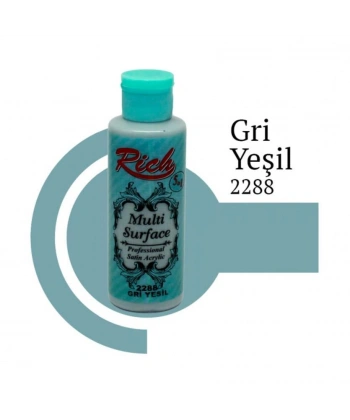 Rich Multi Surface 2288 Gri Yeşil Akrilik Boya 120 cc
