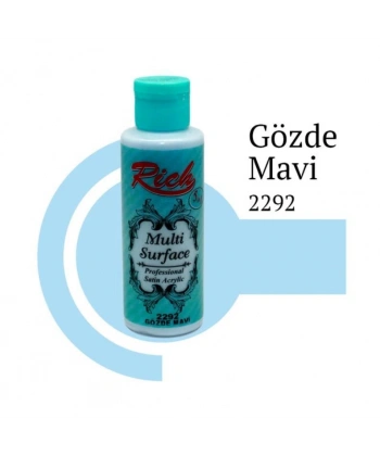 Rich Multi Surface 2292 Gözde Mavi Akrilik Boya 120 cc