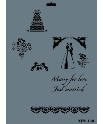 Rich New Seri N-128 Stencil 35x25 cm