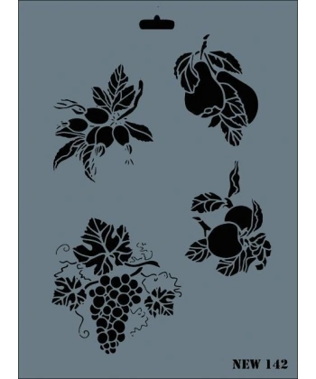 Rich New Seri N-142 Stencil 35x25 cm