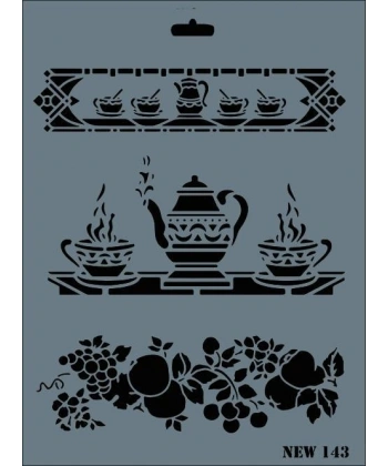 Rich New Seri N-143 Stencil 35x25 cm