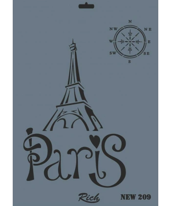 Rich New Seri N-209 Stencil 35x25 cm