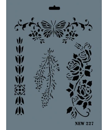 Rich New Seri N-227 Stencil 35x25 cm