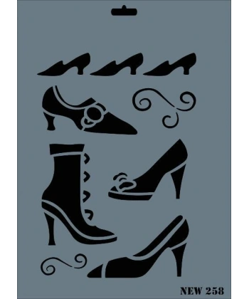 Rich New Seri N-258 Stencil 35x25 cm