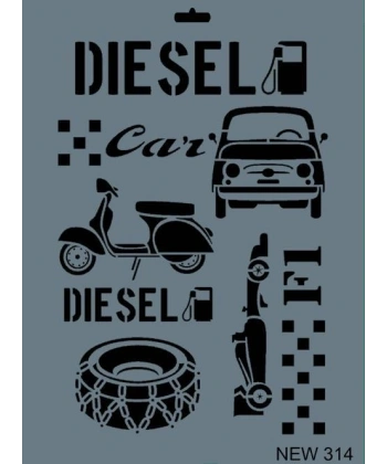 Rich New Seri N-314 Stencil 35x25 cm