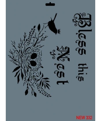 Rich New Seri N-332 Stencil 35x25 cm