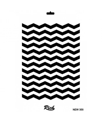Rich New Seri N-358 Stencil 35x25 cm