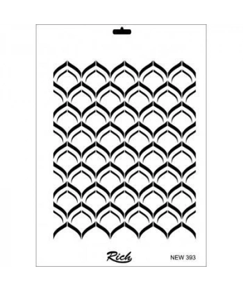 Rich New Seri N-393 Stencil 35x25 cm