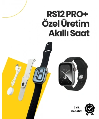 RS12 PRO+ 2025 Serisi Özel Üretim Full Ekranlı Akıllı Saat – Nabız ve Uyku Takibi, Bluetooth Arama, Garantili, Güçlü Batarya