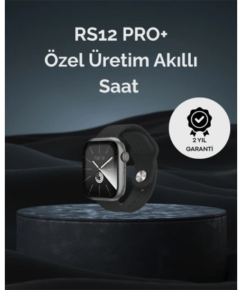 RS12 PRO+ 2025 Serisi Uzun Şarj Süreli Garantili Full Ekranlı Özel Üretim Akıllı Saat – 2GB Hafıza, AMOLED, GPS, Sesli Arama