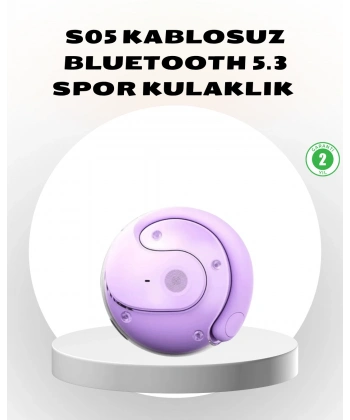 S05 Kablosuz Kulaklık Bluetooth 5.3 IPX4 Su Geçirmez Stereo Ses Otomatik Bağlantı
