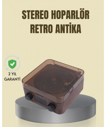 Saatli Gece Işıklı Hoparlör – Modern ve Vintage Tasarım