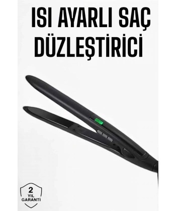 Saç Düzleştirici Isı Ayarlı Döner Kablo Yıpranma Karşıtı