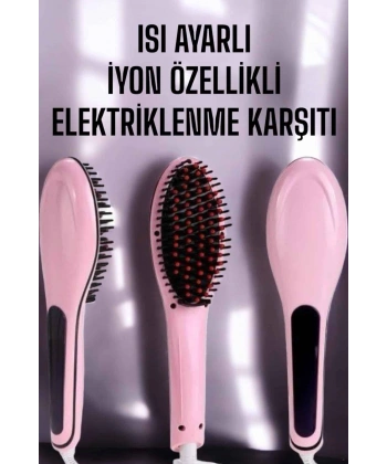 Saç Düzleştirici Tarak Isı Ayarlı Yıpranma Önleyici Düzleştirici Fön Tarak