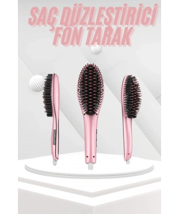 Saç Fırça Akıllı LCD Ekran Pratik Saç Düzleştirici Tarak Pratik Taşınabilir