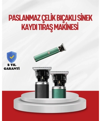 Saç Sakal Ense Paslanmaz Çelik T-Bıçak Vücut Tıraş Makinesi