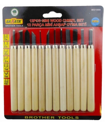 Sakata WD 1008 Ahşap Oyma Seti 12 Parça