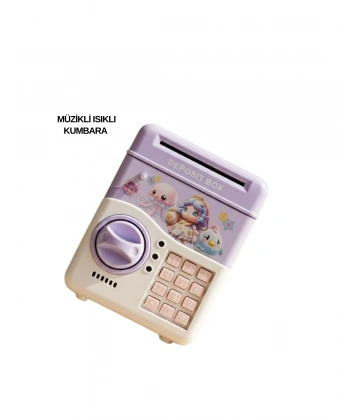 SAM51 MÜZİKLİ IŞIKLI KUMBARA MOR